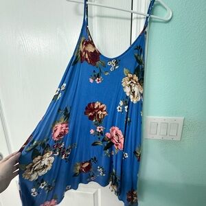 Floral Blue Women's Dress